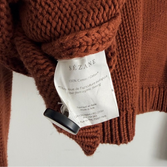 Sezane Titouan Cardigan - Chocolate - Picture 6 of 8